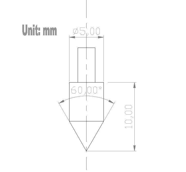 Conical Point Contact Points for Dial Indicator Conical Point 60 Angle 101120