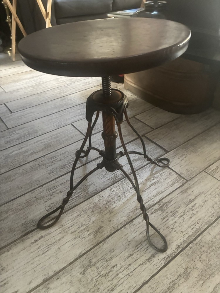 Antique Twisted Leg Piano Stool
