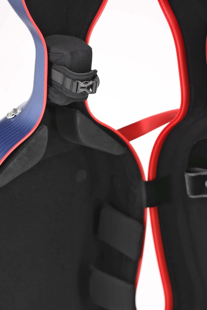 GEWApure cello case polycarbonate, model FUN, blue-red