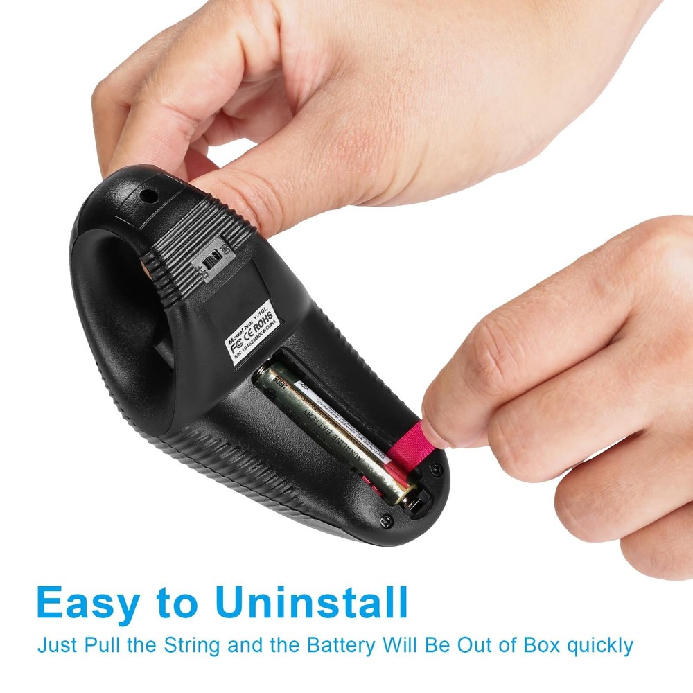 welspo Wireless USB Handheld Finger Trackball(Black) Mouse with Laser Pointer