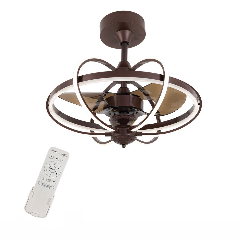 Modern Ceilling Fans Lighting 3-color Dimmable LED Chandeliers +Remote Control