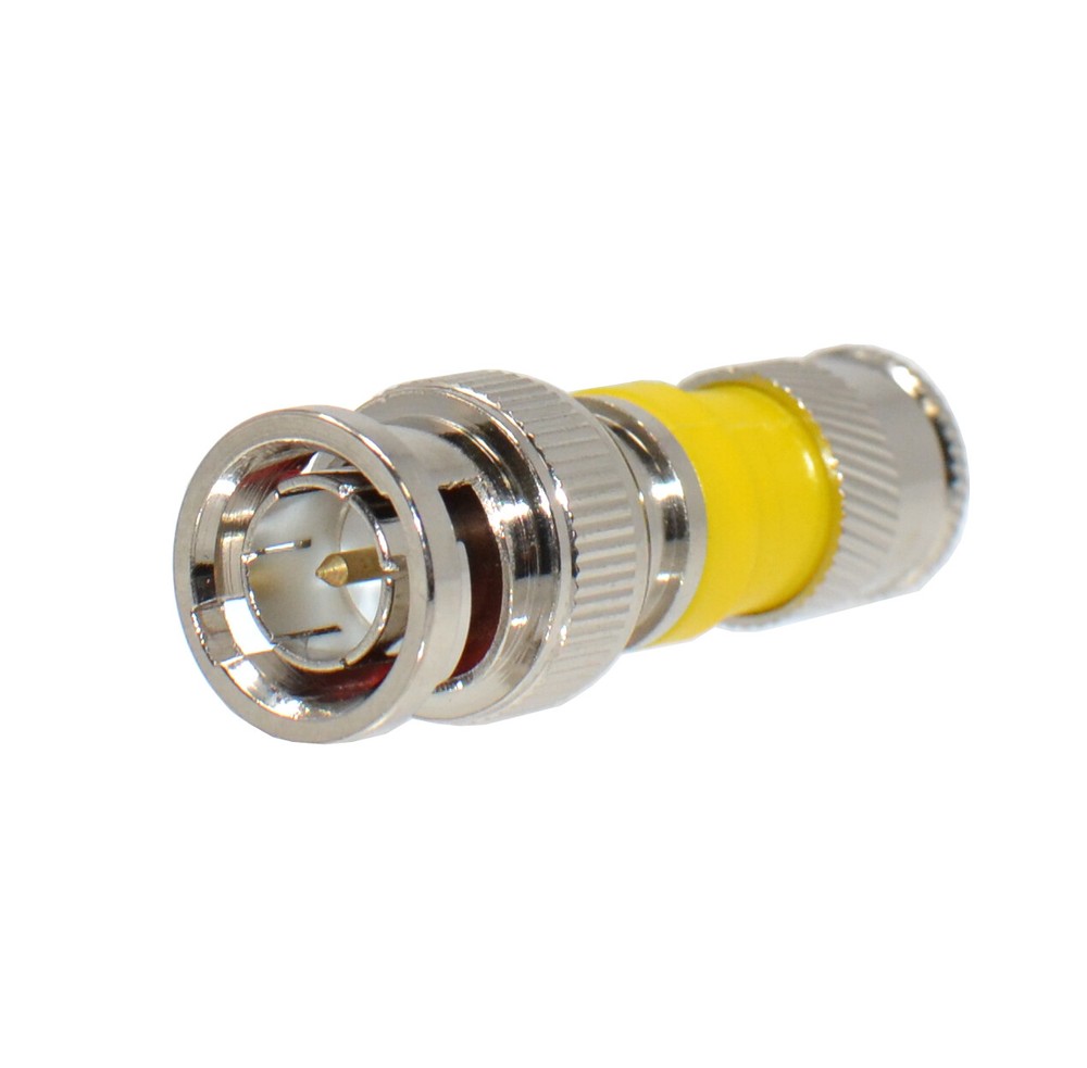15 pack BNC Compression Connector Adapter for RG6 Coax Cable Quad Shield CCTV
