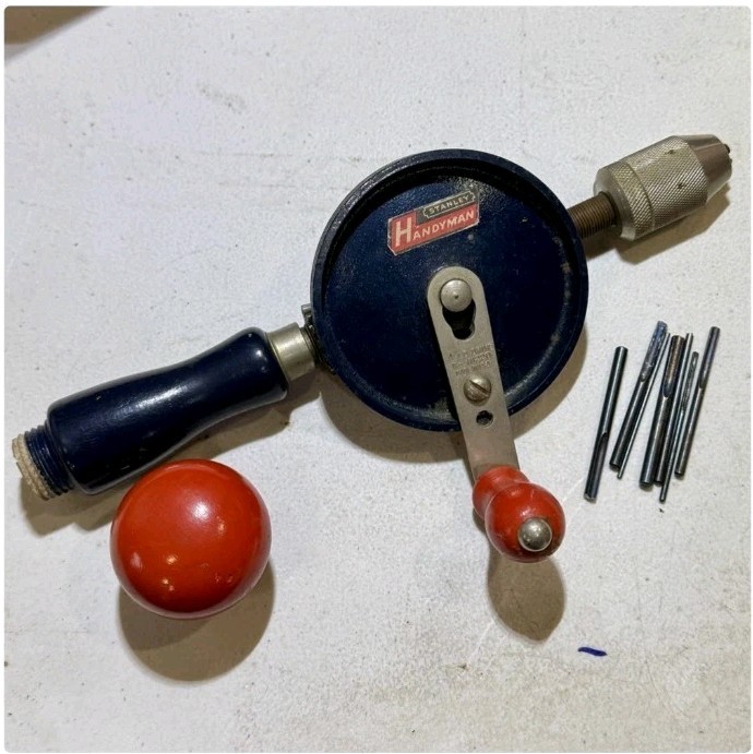 Vintage Stanley Handyman Hand Drill H1220💥💯