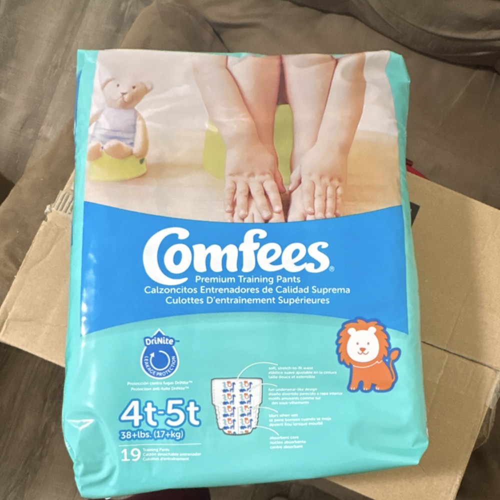Comfees Training Pants 4T-5T 19 Count Lion Theme Multicolor Unisex