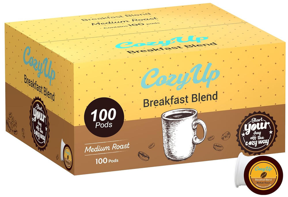 Cozy up | 100-Count | Medium Roast Breakfast Blend Single-Serve Coffee Pods Comp