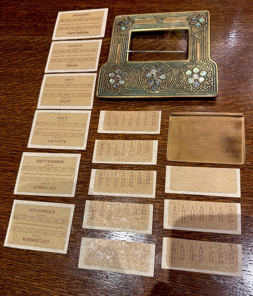 Antique Tiffany Studios Abalone Pattern 10 Piece Desk Set Collection: Perfection