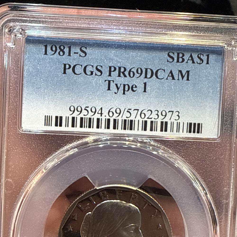 1981-S Susan B Anthony $1 Type 1 PR69 DCAM PCGS Blue Label