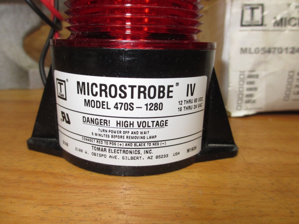 Tomar Electronics 470S-1280 *NEW* Red Flashing Light Microstrobe Signal