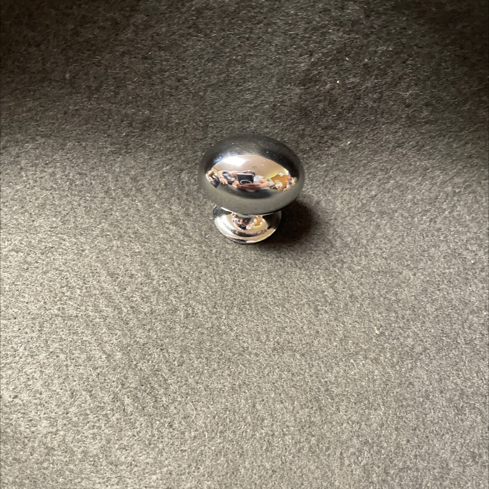 (12 Pack) 1-3/16" Football Knob Chrome