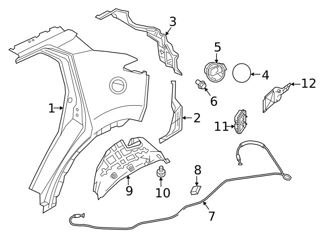 Genuine Nissan Quarter Panel Splash Shield 76748-5RL0A