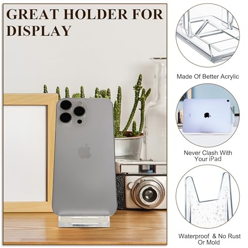 Pack Clear Acrylic Adjustable Desktop Book Stand & Display Easel for Tablet 6