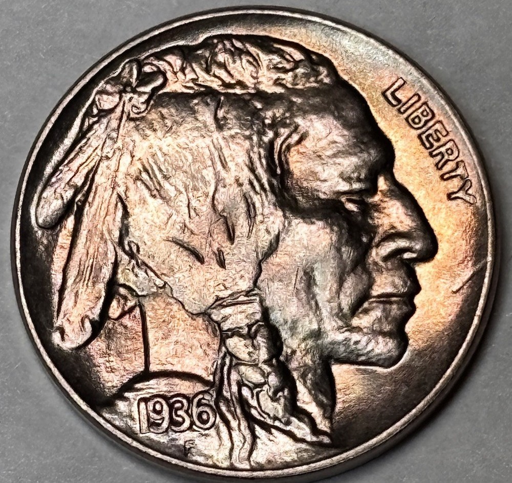 1936-P Buffalo Nickel / SUPERB GEM BU/Nice Toning