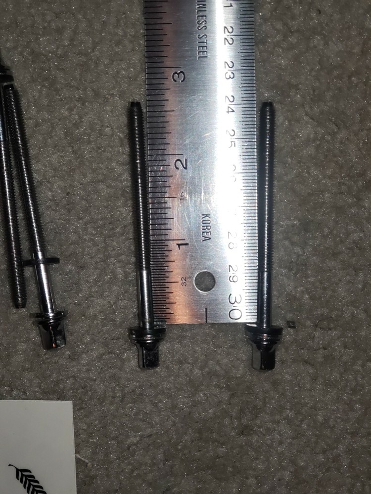 DW True-Pitch tuning rods - chrome.  M5 x 2.5"
