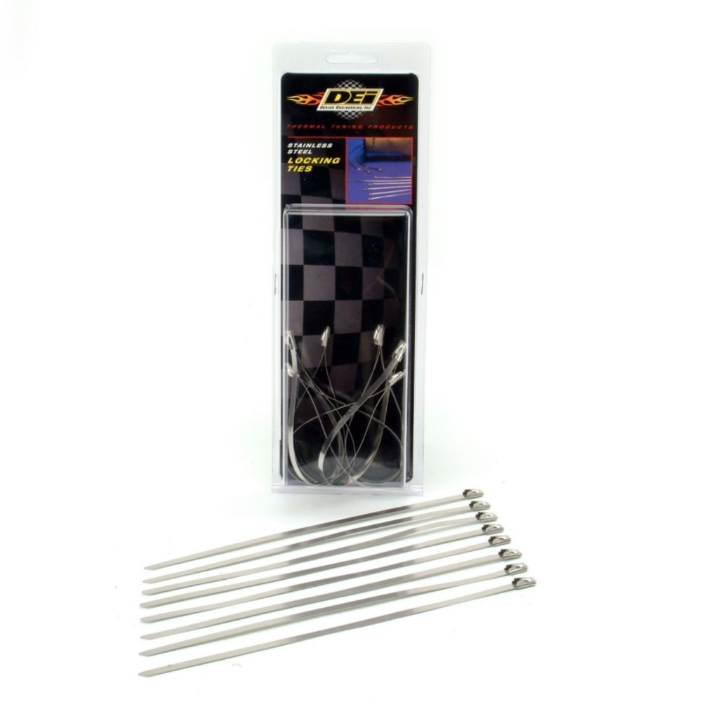 Dei Locking Ties Stainless Steel 8" 8 Pack 010201