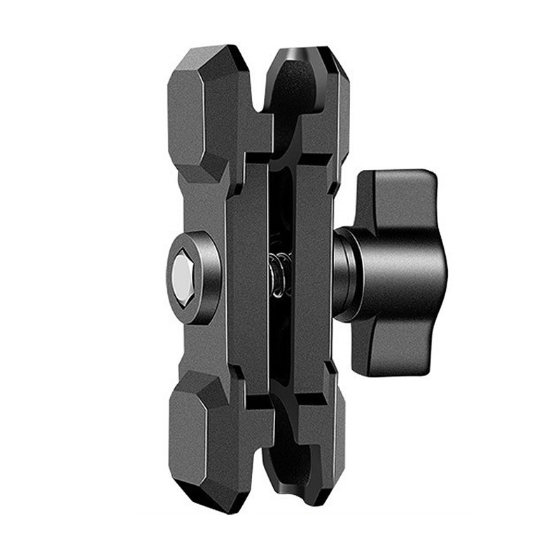 Sturdy Aluminum 6cm Double Socket Arm for 1-inch Ball Mount Base
