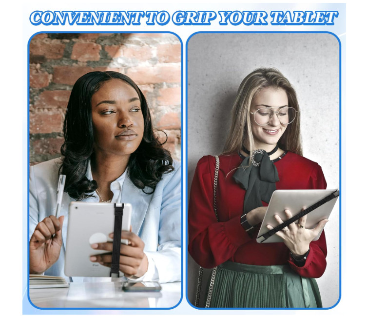 2 Pack Universal Tablet Security Hand Strap Holder for 7.8''-13'' Devices, High