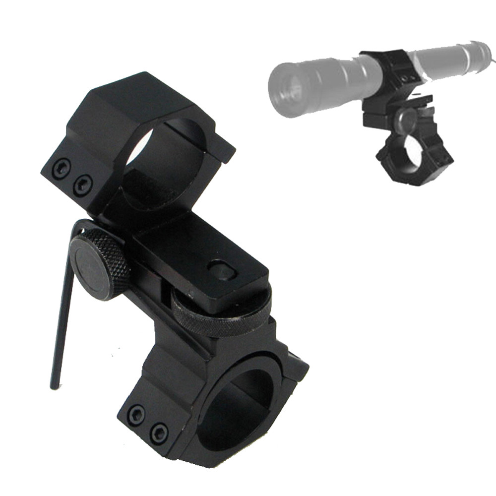 Double Rings Mount Adjustable Elevation Windage 25.4/30mm for Flashlights Scope