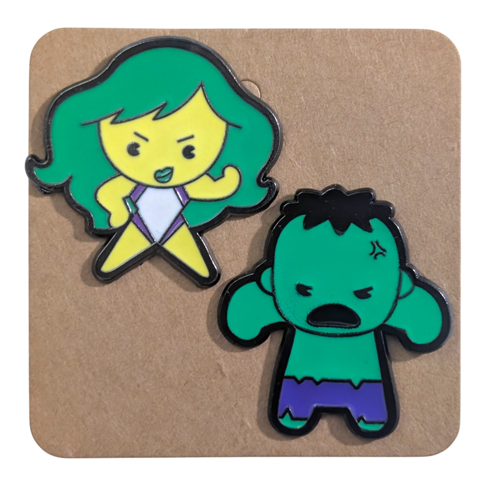 Marvel Disney Pins: Chibi She-Hulk and Hulk