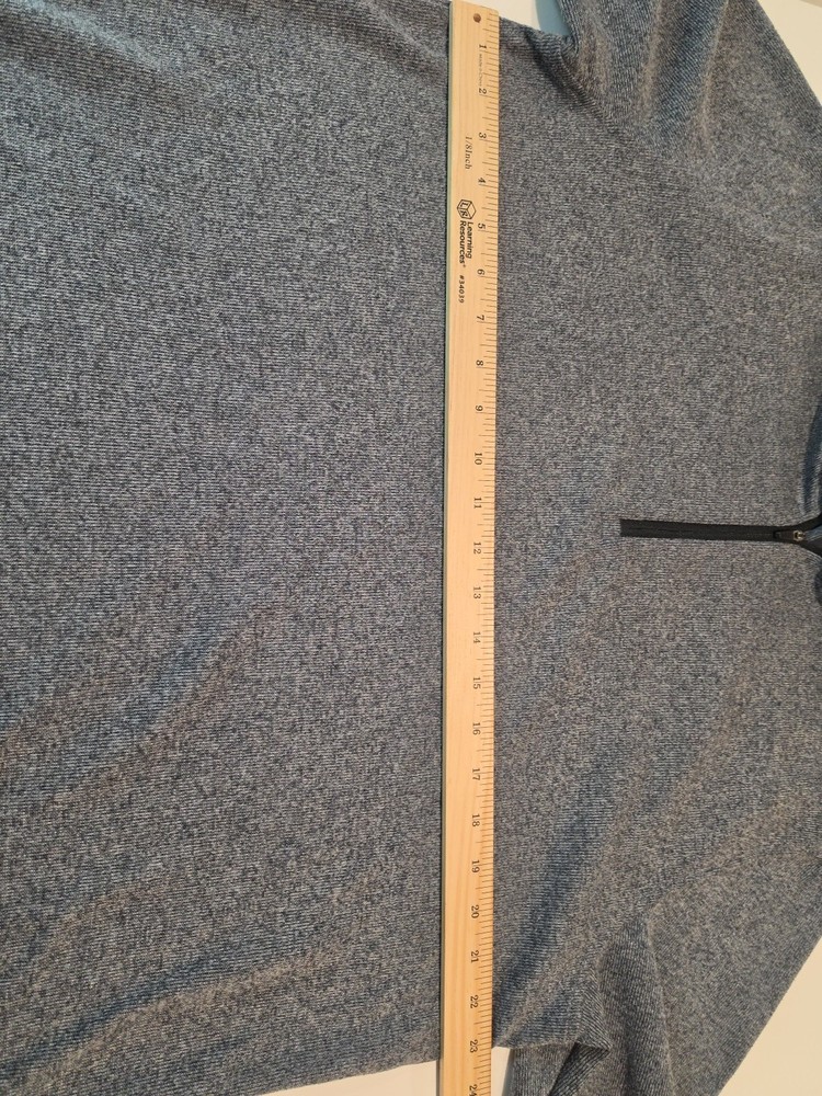 Rhone Gray 1/4 Zip Polyester Pullover Sweater Mens Size Extra Large