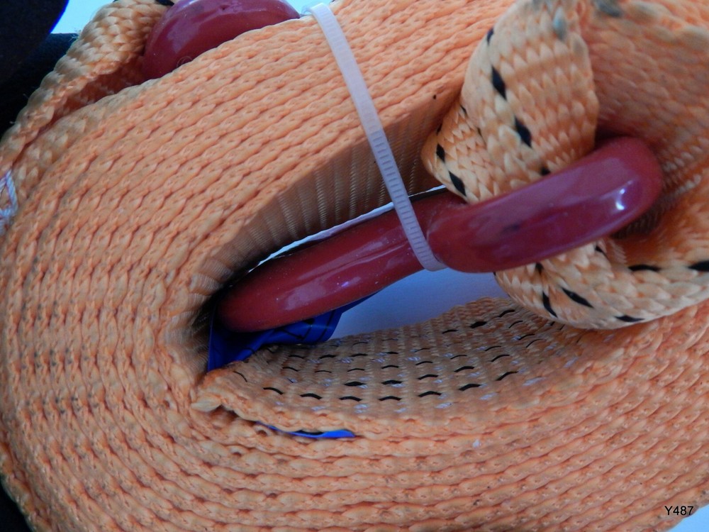 Orange 2" Wide Polyester Tie-Down Strap