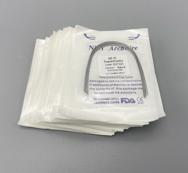 10pack Dental Ortho Arch Wire Super Elastic Niti/SS Round Rectangular Ovoid Form