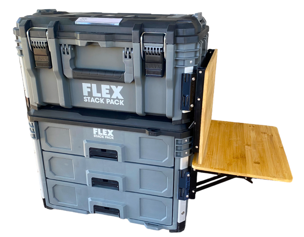 FLEX Stack Pack, Quick Detaching/Folding Bamboo Table