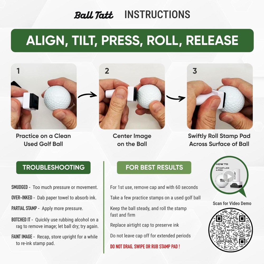 Ball Tatt - Four Leaf Clover Golf Stamp,