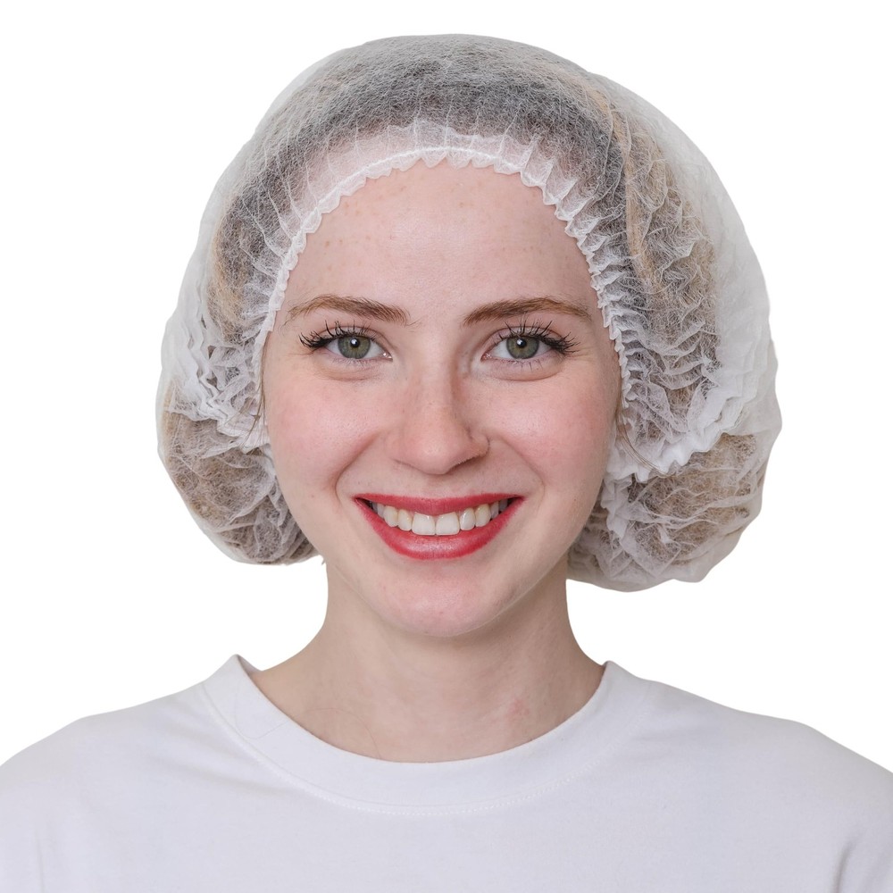 Gorro desechable tipo bouffant, de tela no tejida, con red transpirable