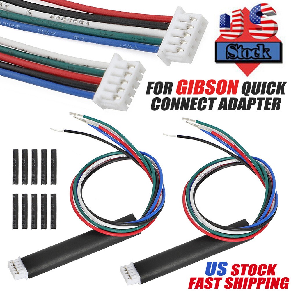 For Gibson Quick Connect Adapter Control Board Pcb Pickup Wire Connector Plug 2x