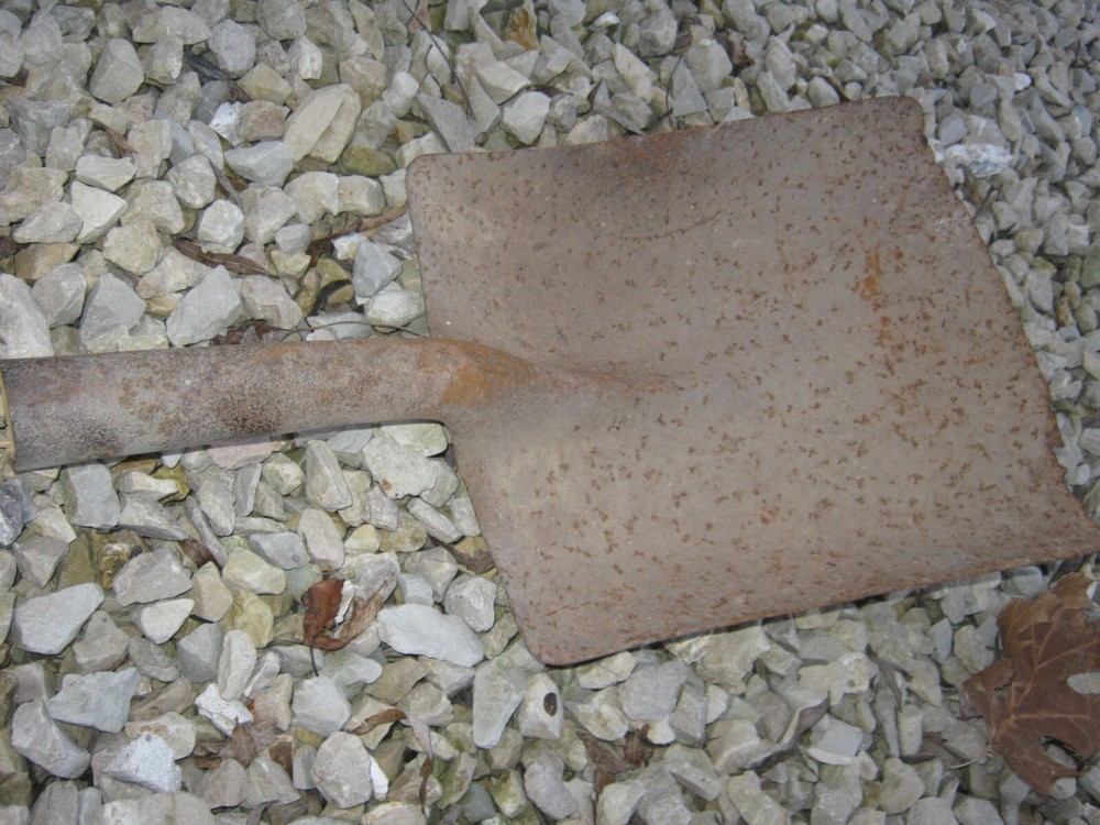 no handle Rusty Rustic Original Vintage Primitive Metal Shovel