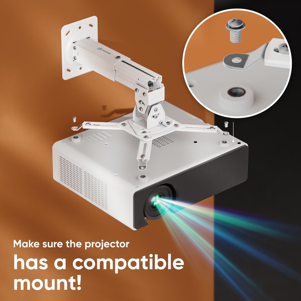 Projector Ceiling Mount, 22 lbs Load Capacity, Height Adjustable Projector Mo...