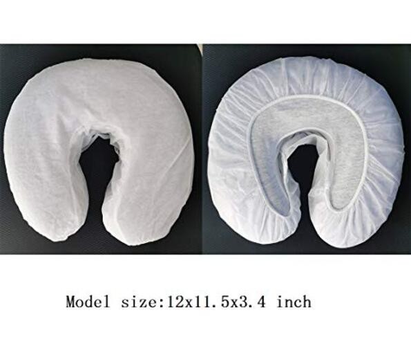 Fitted Disposable Massage Headrest Covers Face Rest Cradle Covers White 1 pack