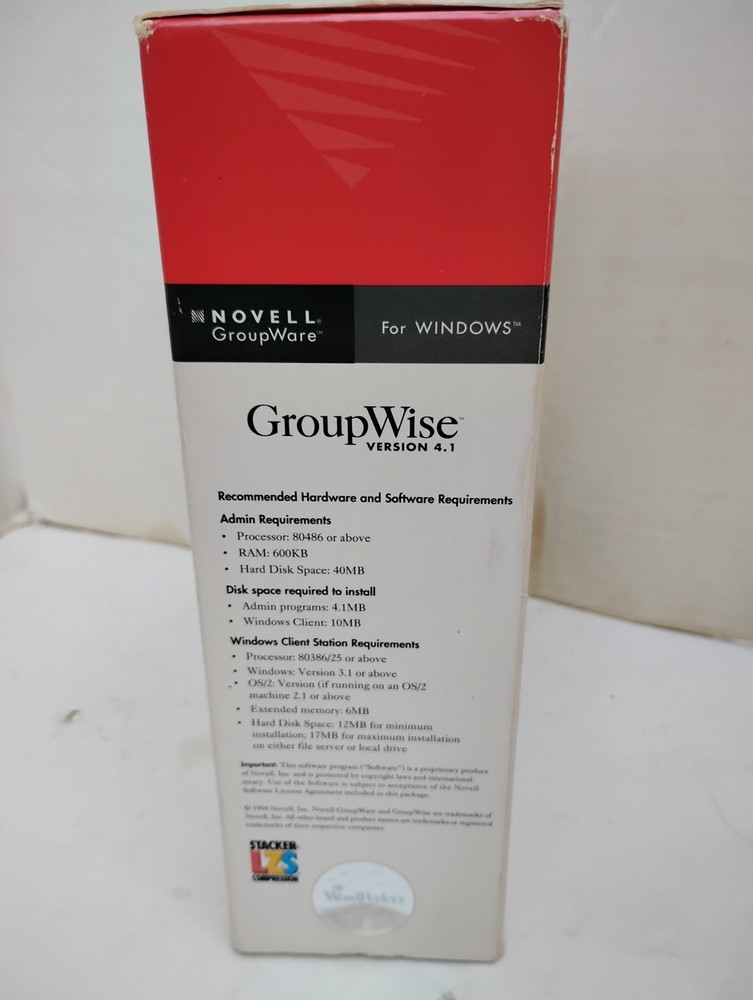 Novell GroupWise for Windows v4.1 Client/Admin Pack VTG