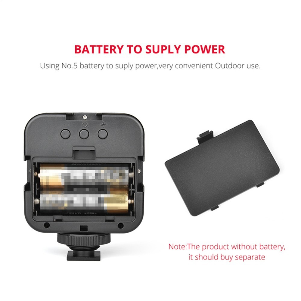 49 LED Continuous On Camera LED Panel Light Portable Dimmable Video Lighting