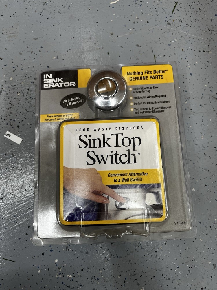 InSinkErator STS-00 Air Switch Kit Chrome Push Button Power Module Kitchen