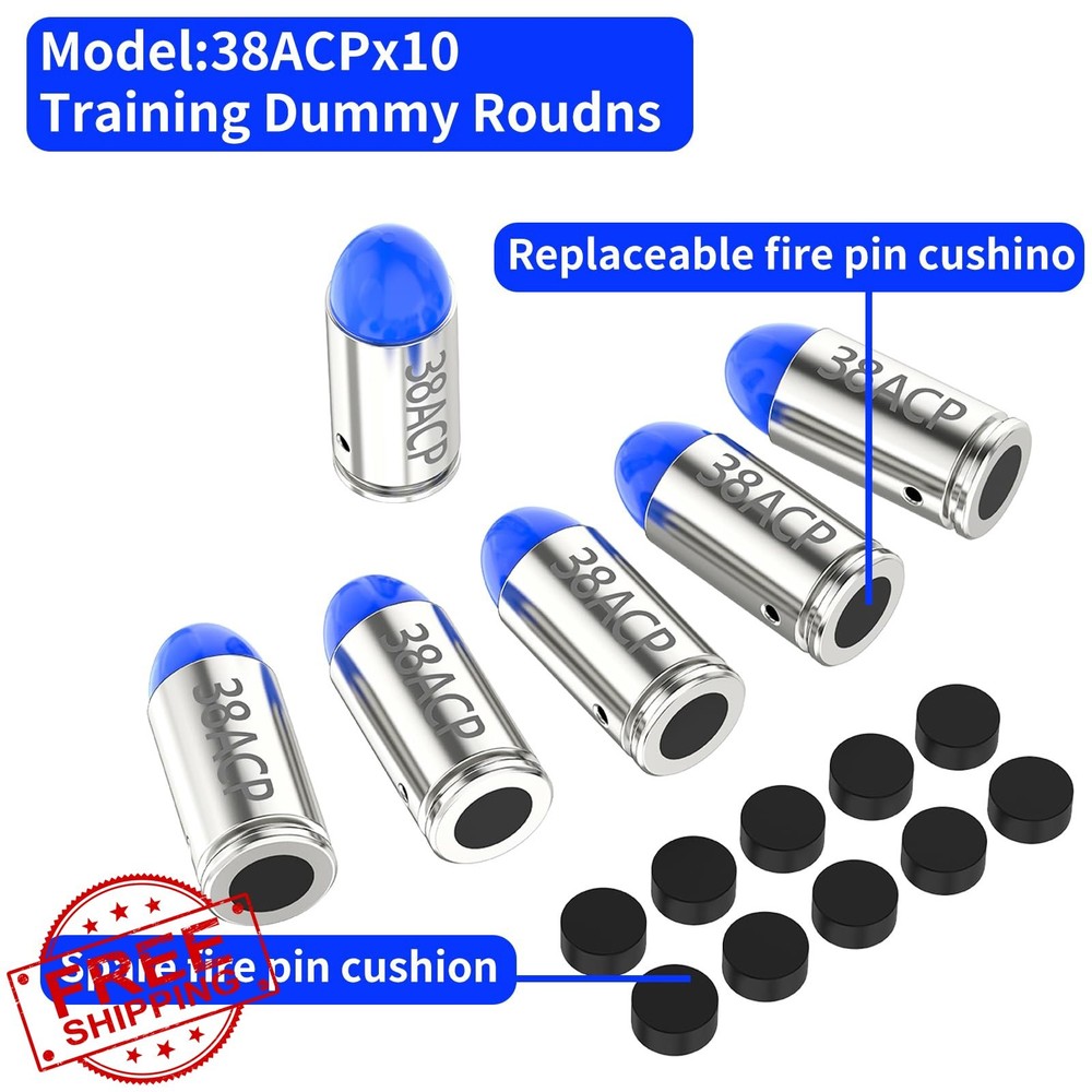 Tipfun Snap Caps 22LR 9MM Dummy Rounds Practice Safe
