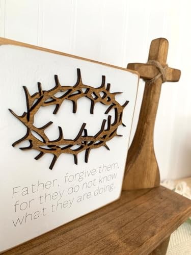 2025 Empty Tomb Easter Tiered Tray Decor, 7Pcs Easter Resurrection Scene Cross