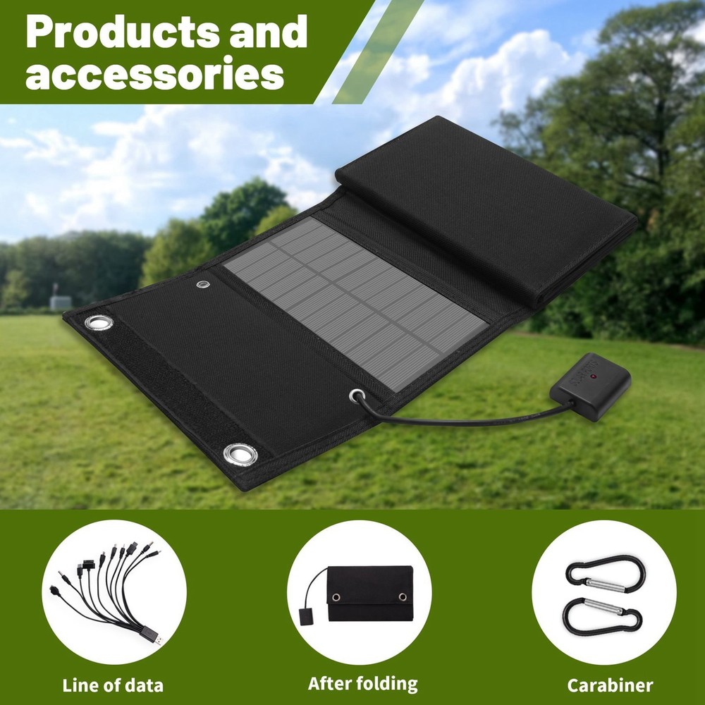 12W Foldable USB Solar Panel Solar Cell Portable Folding Solar Panel for9294