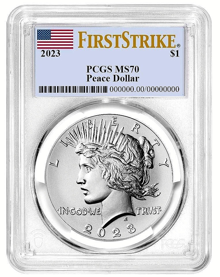2023-P PEACE UNCIRCULATED SILVER DOLLAR- PCGS GRADED FIRST STRIKE MS-70 PERFECT!