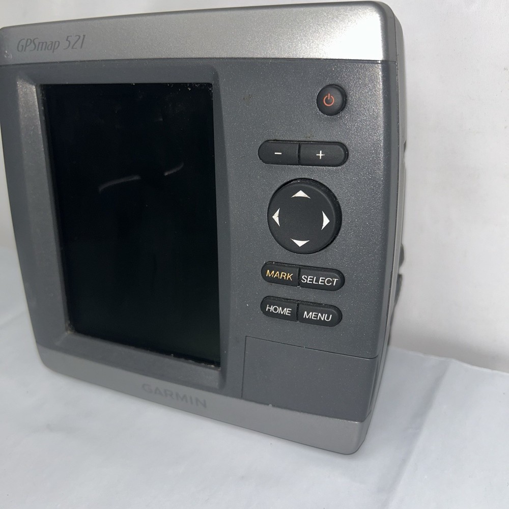 Garmin GPSMAP 521 Chartplotter Fishfinder w/ Mount, Cable, Cover & Chart Card