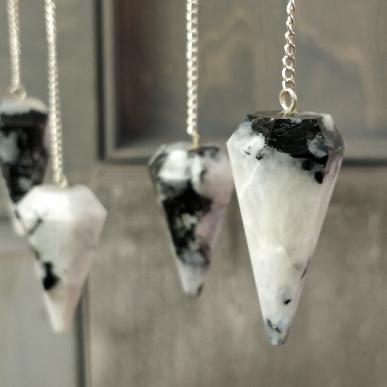 White Rainbow Moonstone Pendulum