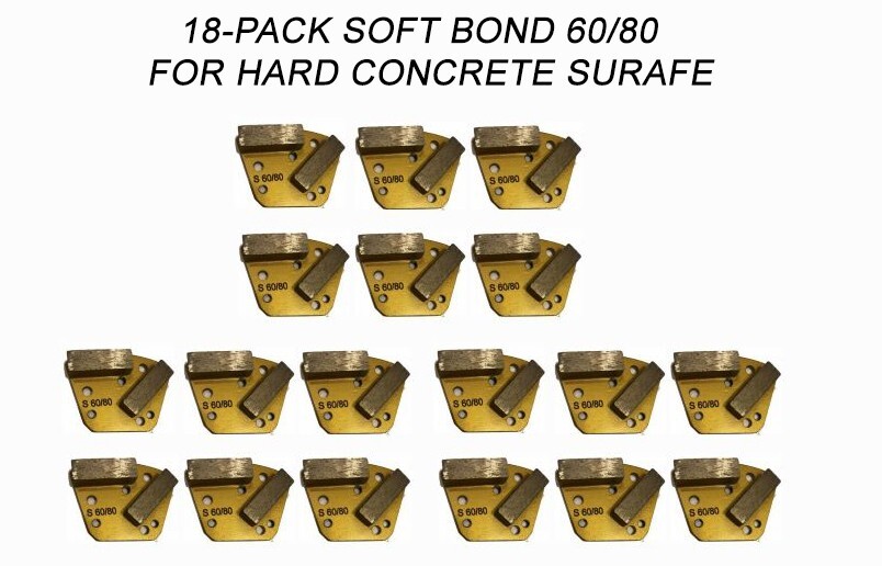 18-Pack! Diamond Grinding Discs For Bolt-on Grinder For HARD Surface Grit 60/80