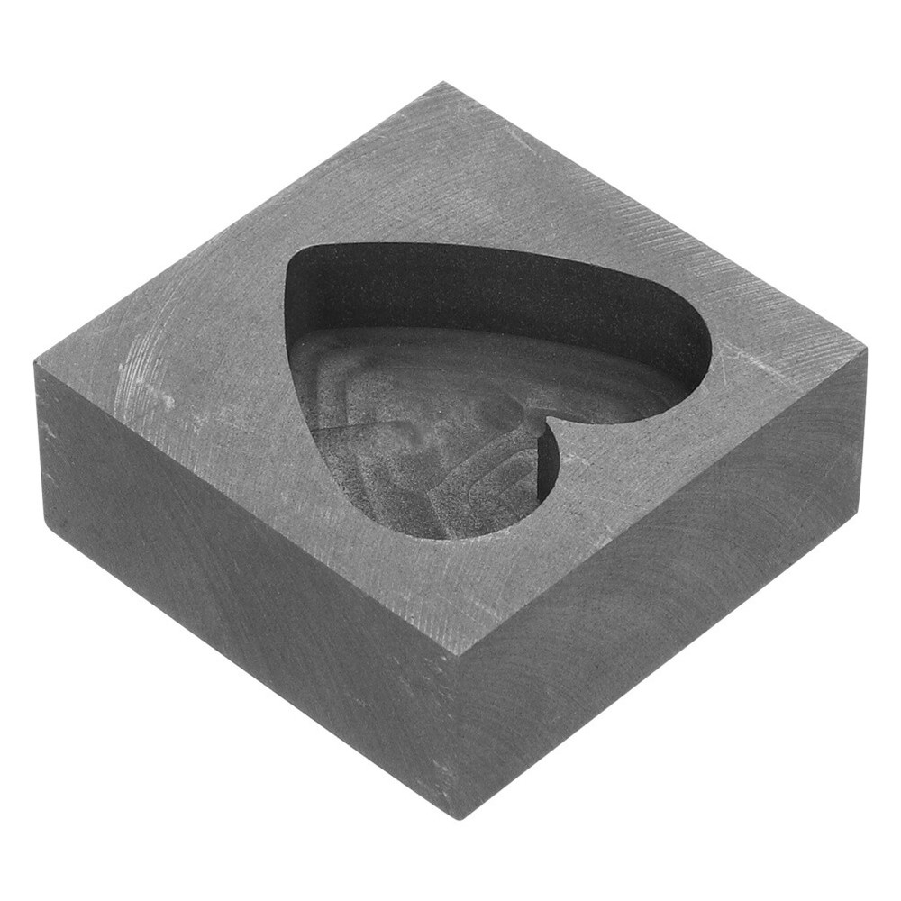 Heart-Shaped Mold Casting Tool Graphite Ingot Crucibles Silver Ingots