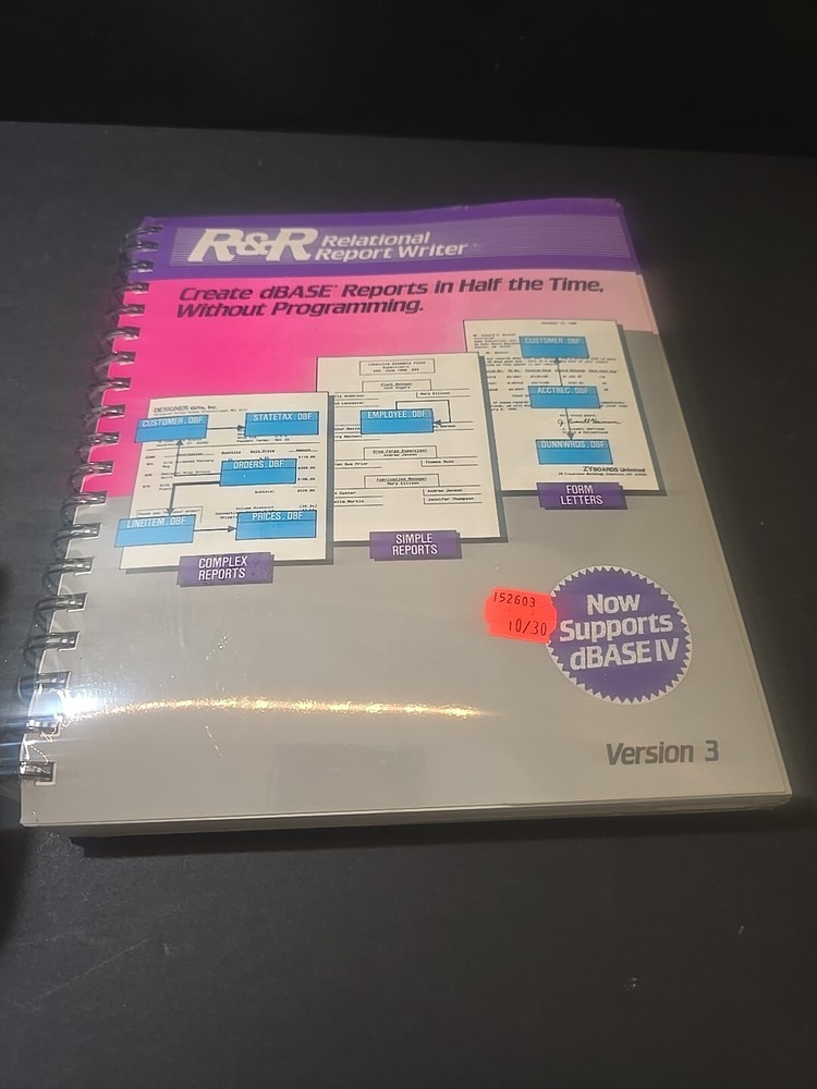 NEW SEALED Concentric Data Systems R&R Relational Report Writer Version 3 dBase