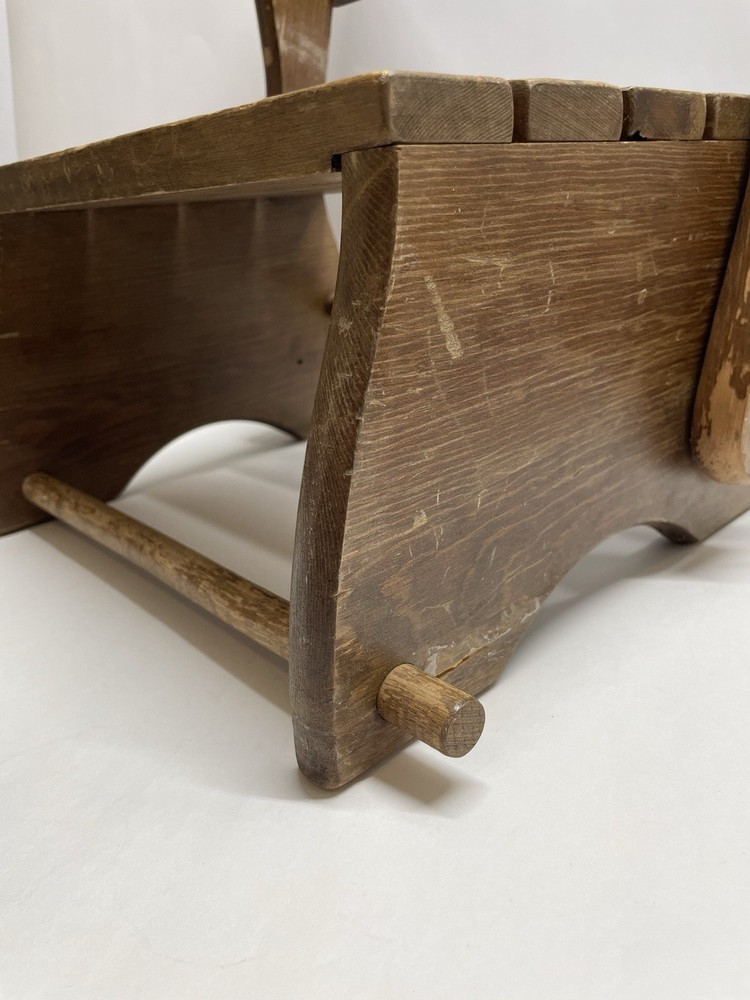 Vintage Children’s Handmade Folding Step Stool / Chair