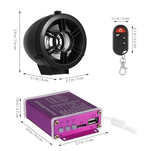 1set Wireless Motorcycle System Compact Stereo Audio for Motorcycles Easy