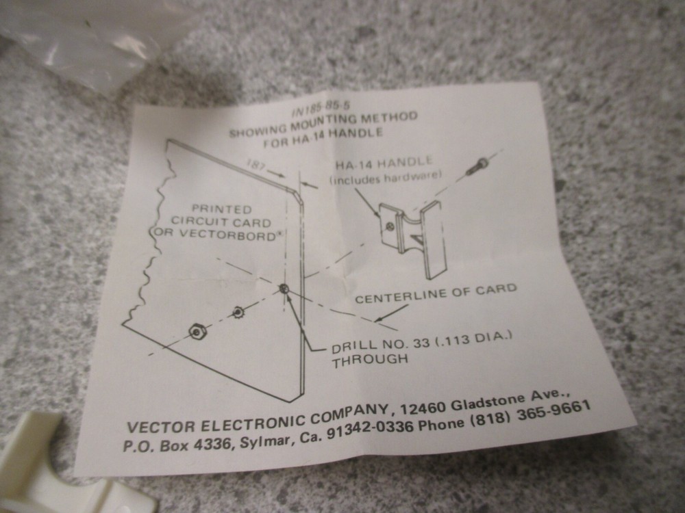 VTG NOS Vector Board HA14 Handles 5 qty lot PCB Server Cards front edge pull