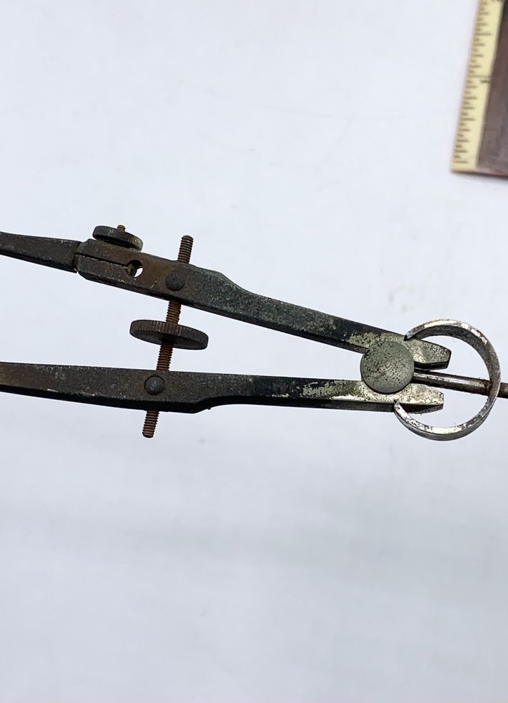 Vintage Hole Puncher & Pencil Compass Geometry Tool