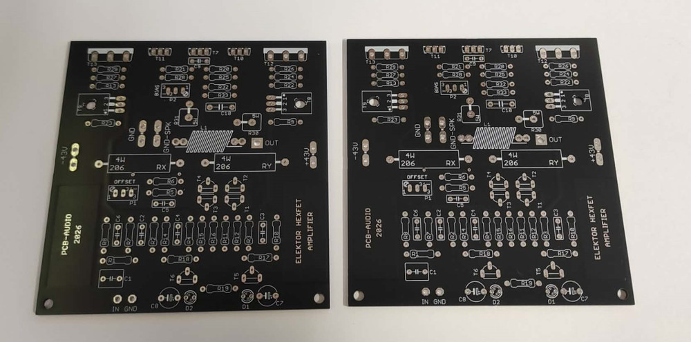 2pcs. pair PCB ELEKTOR AMPLIFIER bare boards