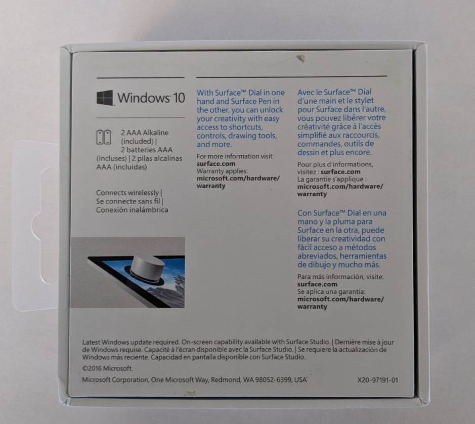 Microsoft 2WR-00001 Surface Dial Wheel - Silver